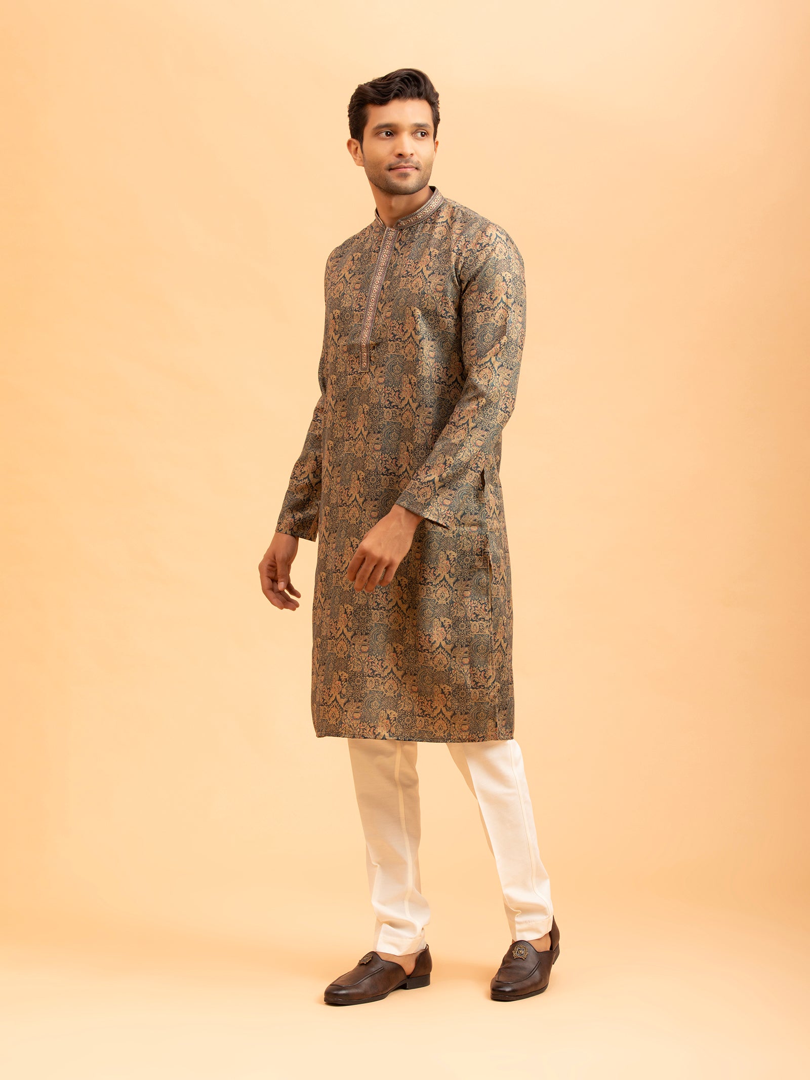 Rustic Gold Paisley Kurta