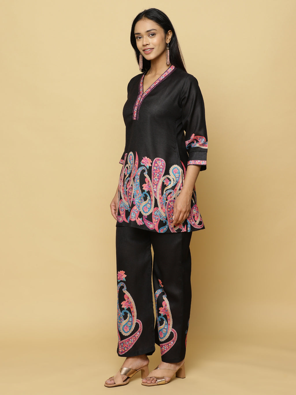 Black Paisley Co-ord Set