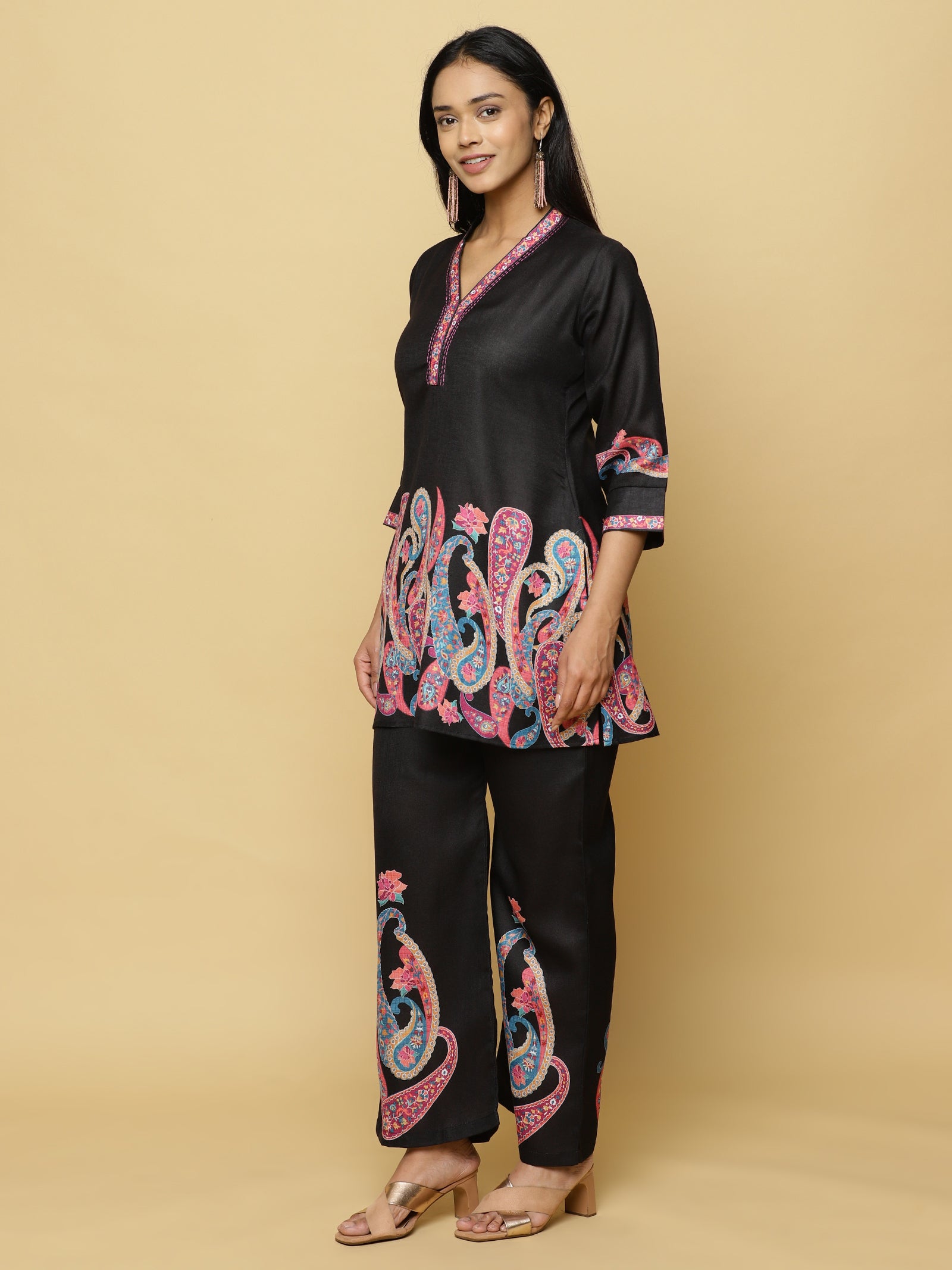 Black Paisley Co-ord Set