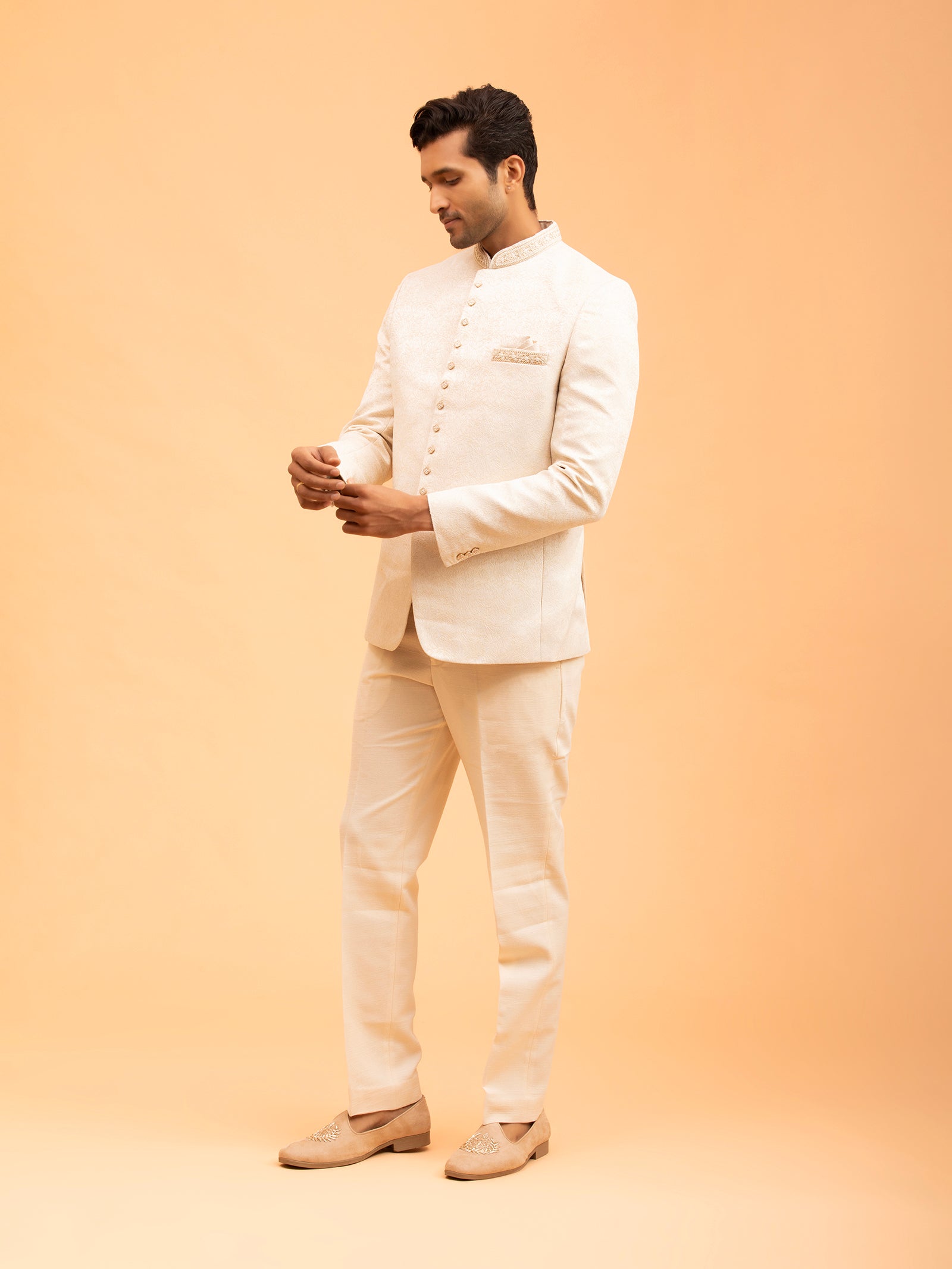 Ivory Heritage Embroidered Jodhpuri Set