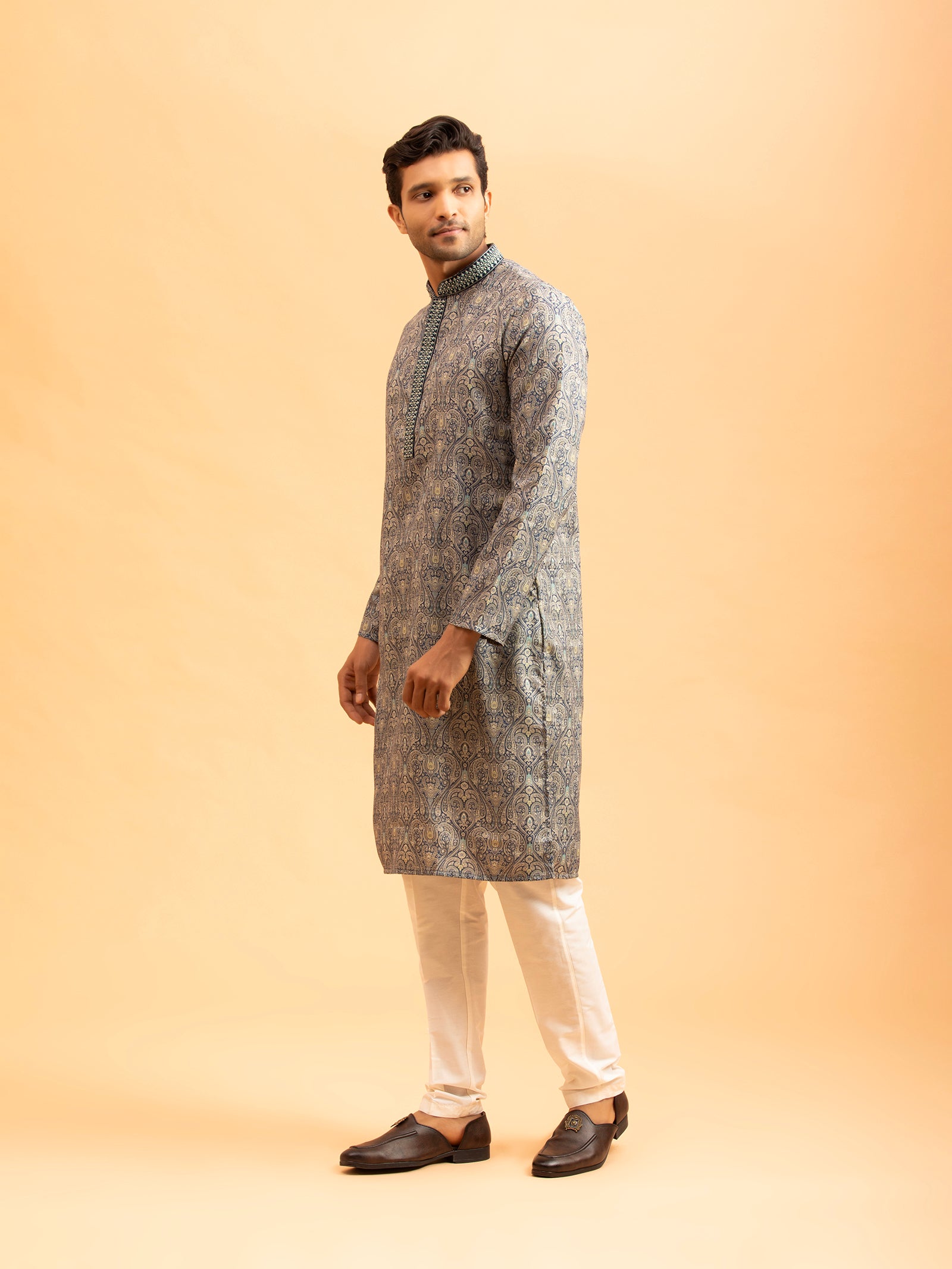Azure Heritage Paisley Kurta