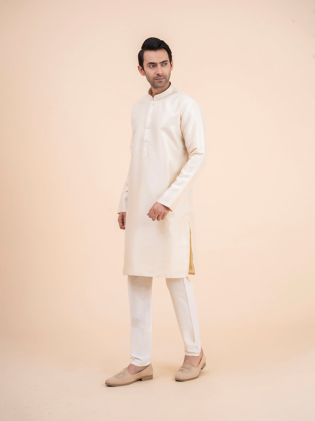 Ivory Solid Kurta Set