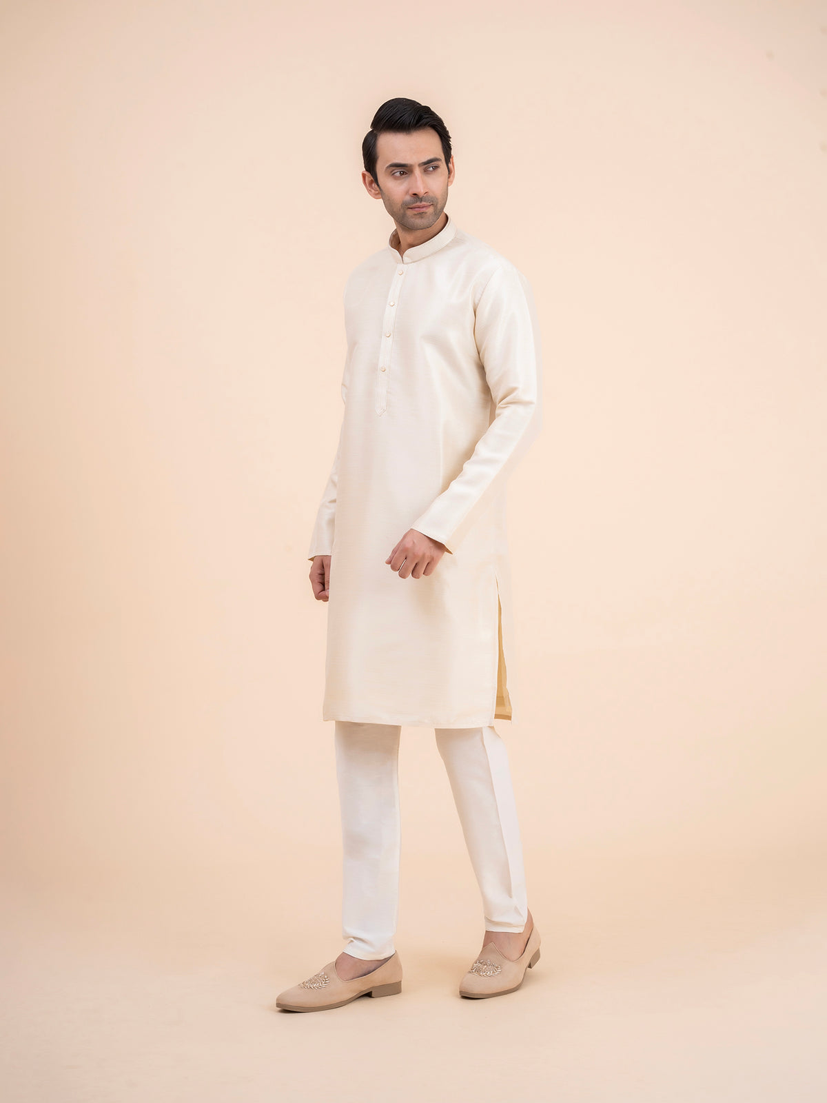 Ivory Solid Kurta Set