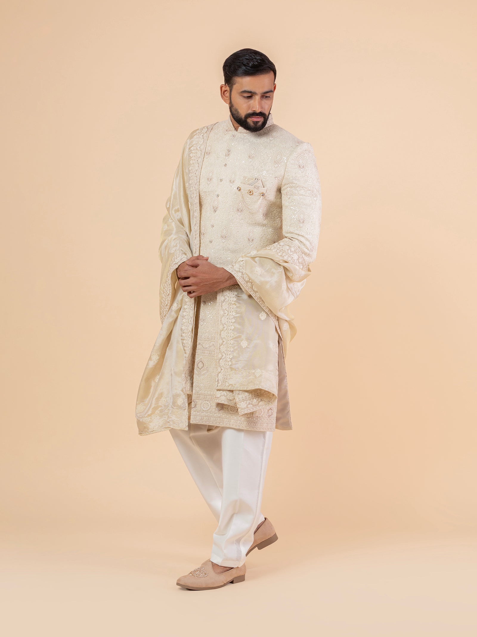 Imperial Ivory Sherwani Set