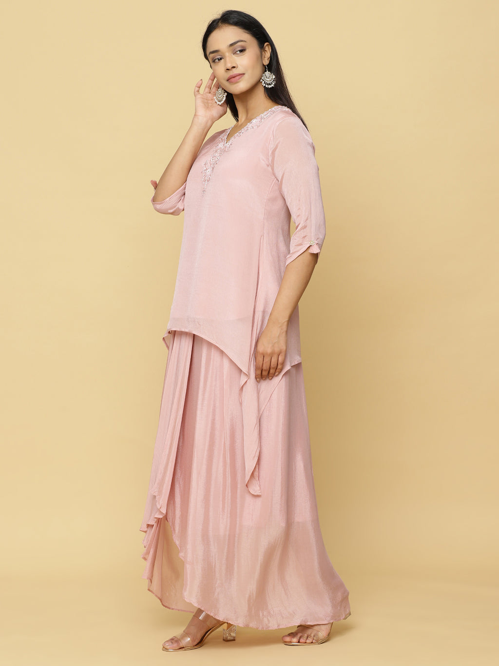 Soft Pink Layered Co-ord Set