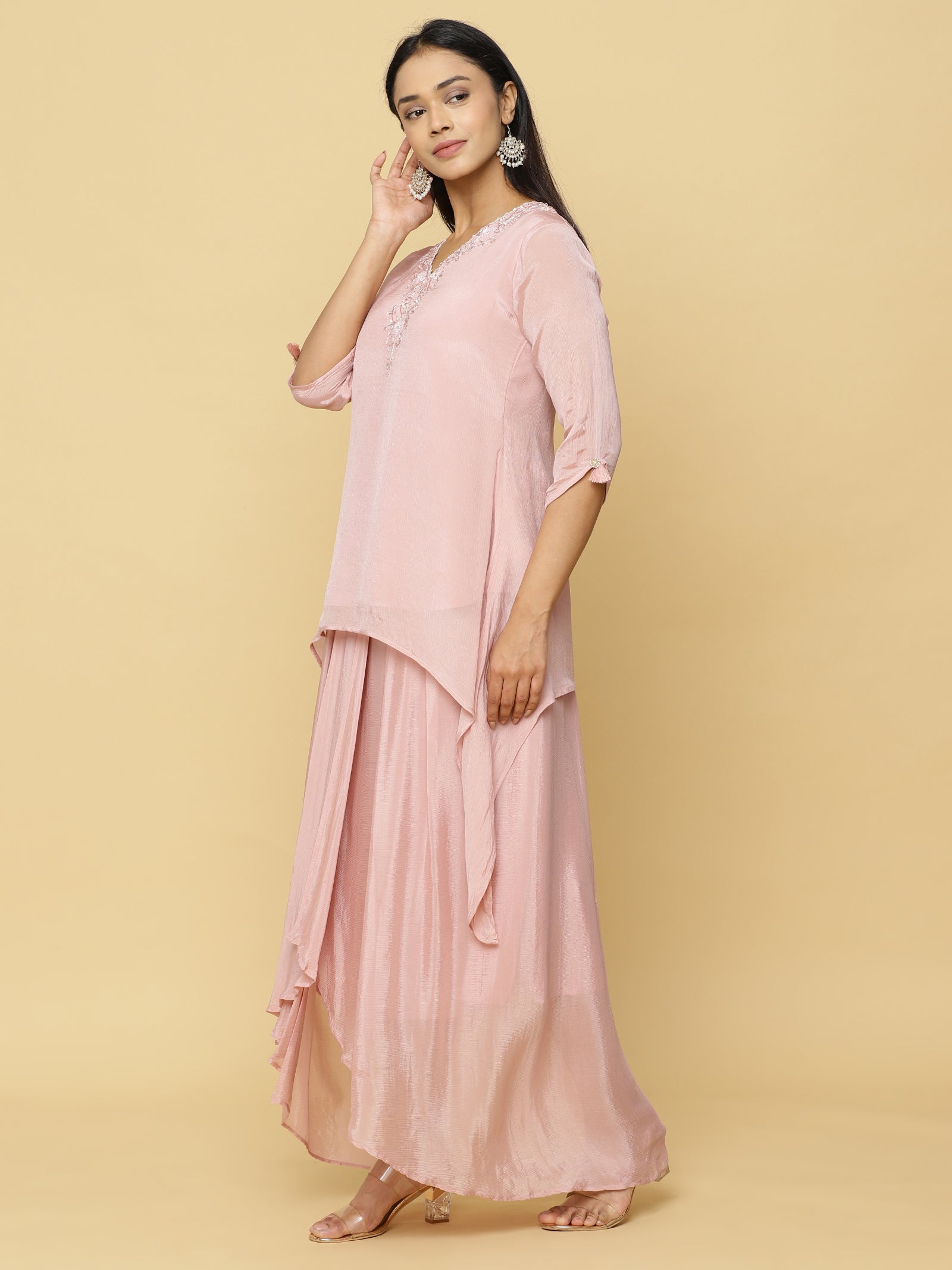 Soft Pink Layered Co-ord Set