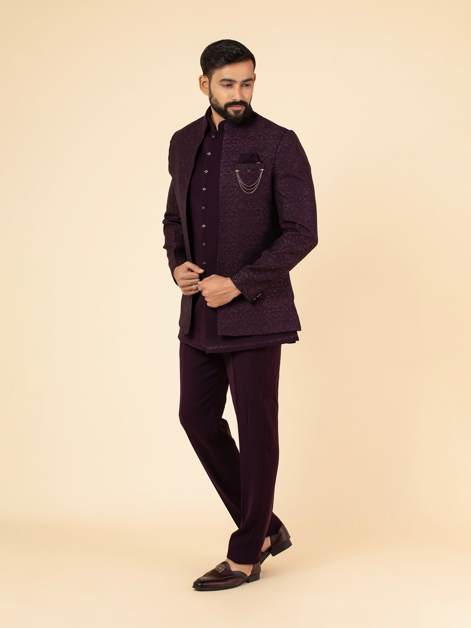 Mulberry Filigree Jodhpuri Set