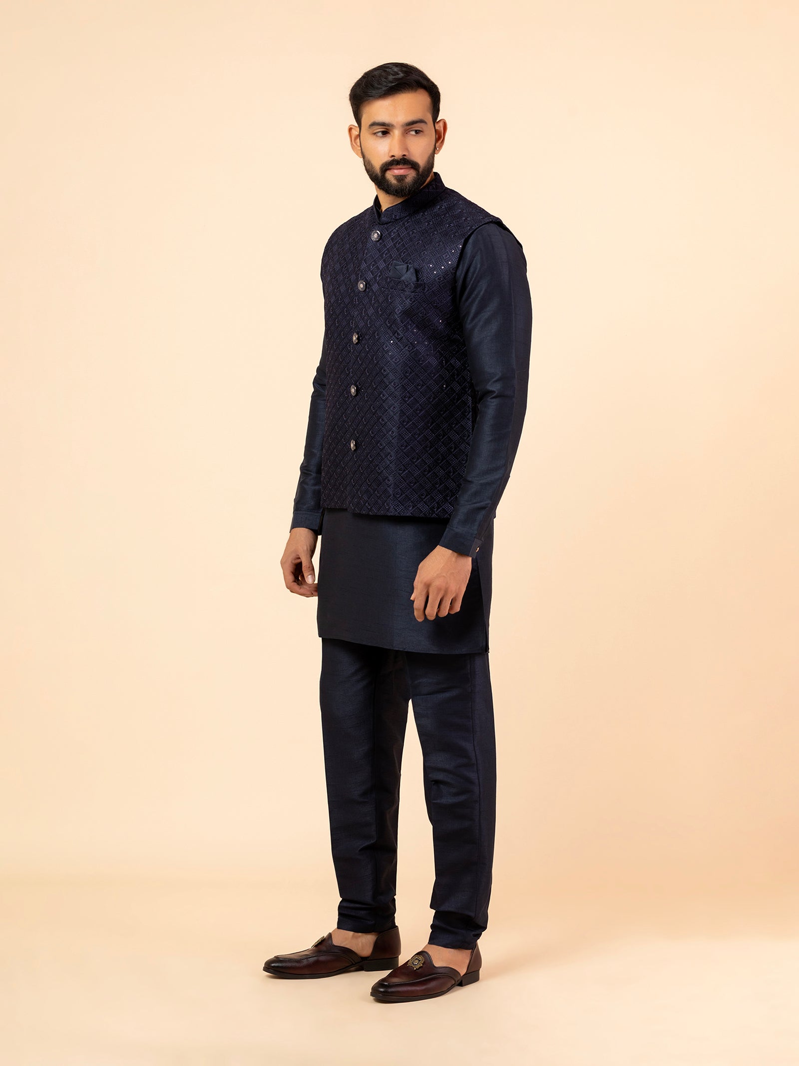 Midnight Mirror Bloom Jacket Set
