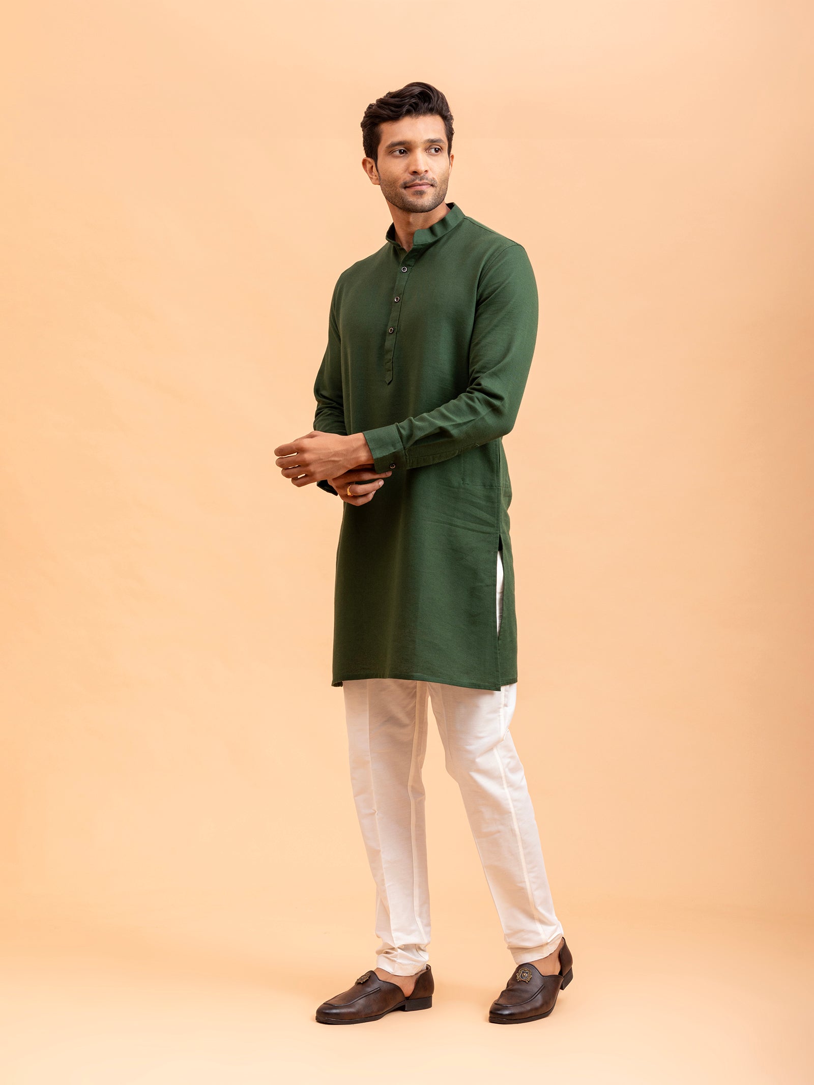 Forest Green Minimalist Kurta