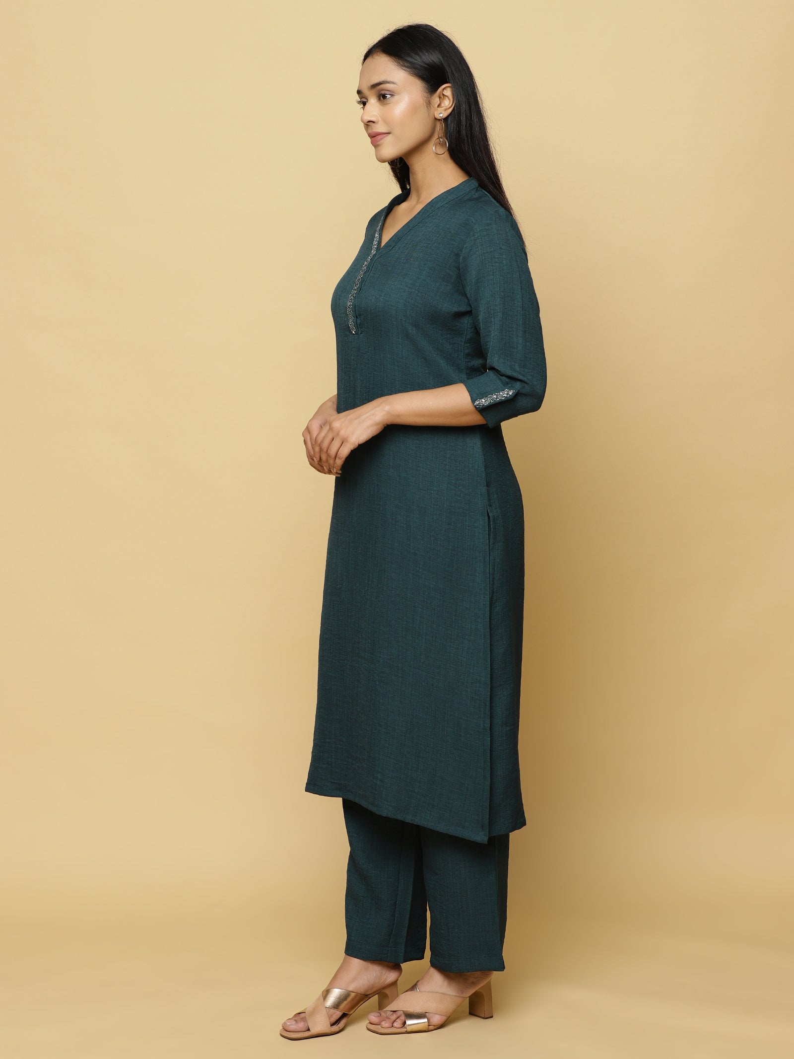 Forest Green Textured Co-ord Set