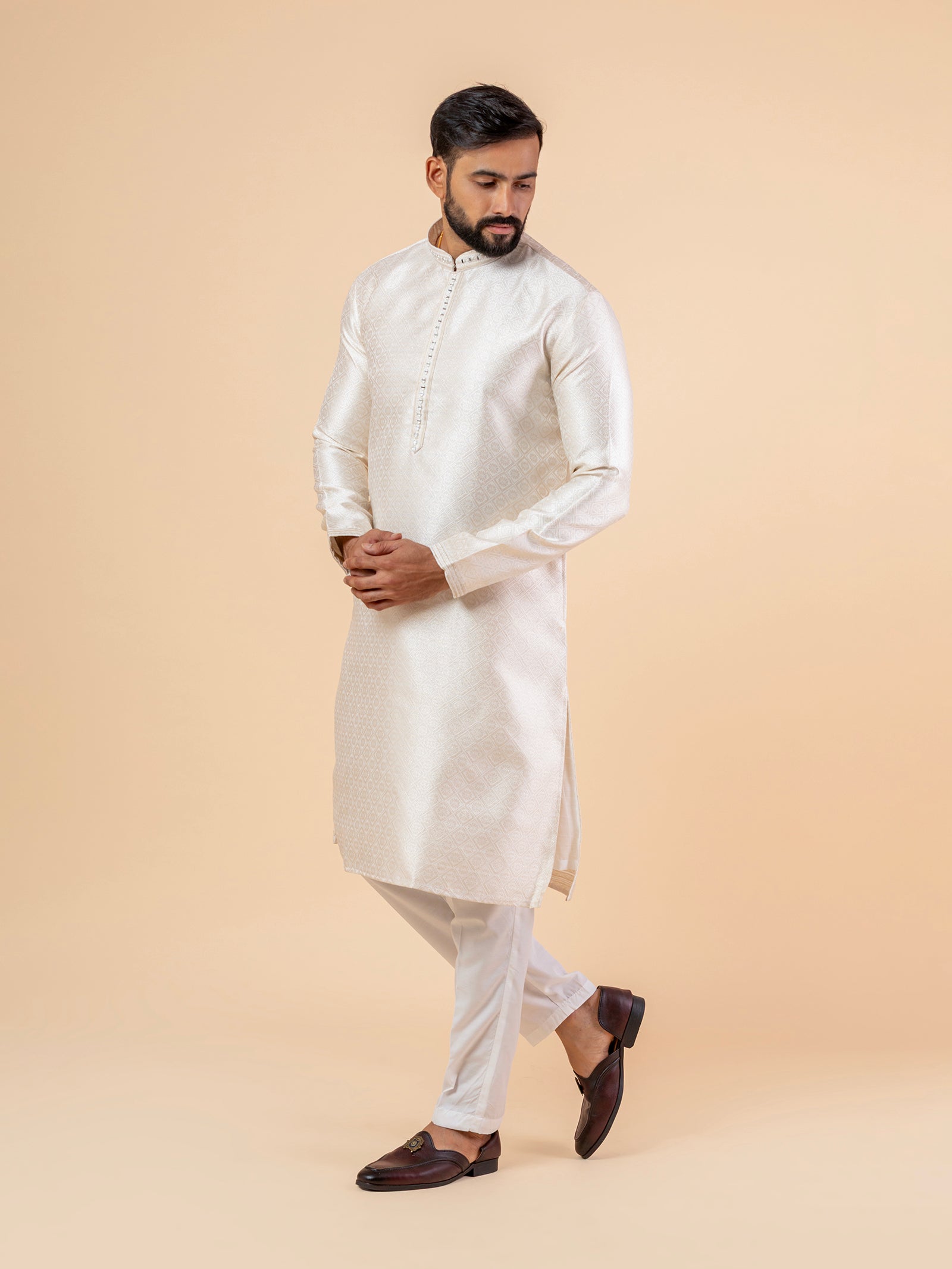 Ivory Tessera Kurta Set