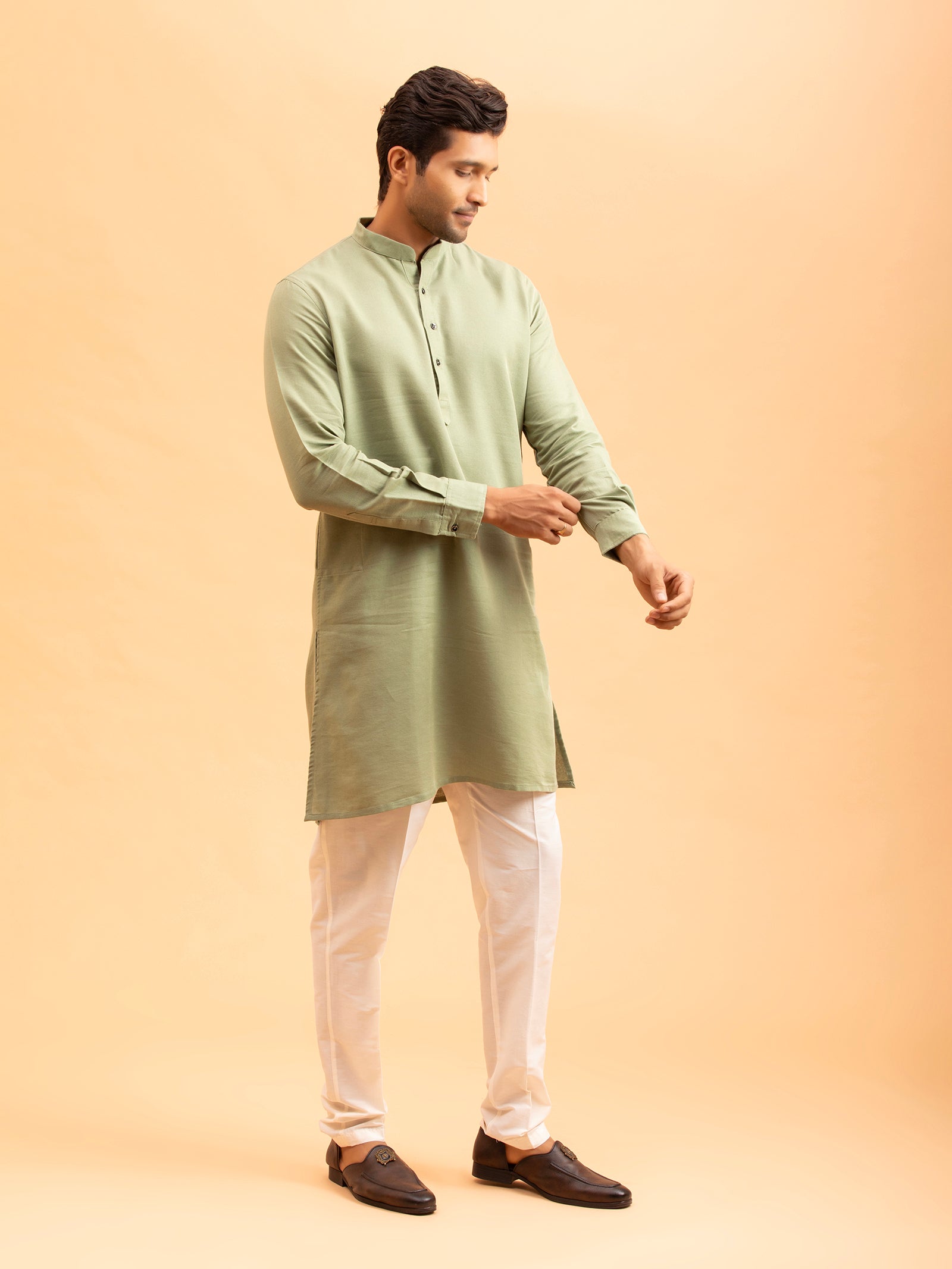Sage Green Minimalist Kurta
