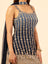 Midnight Blue Gilded Floral Vines Sharara Ensemble