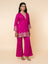 Magenta Silk Co-ord Set with Zari Border & 