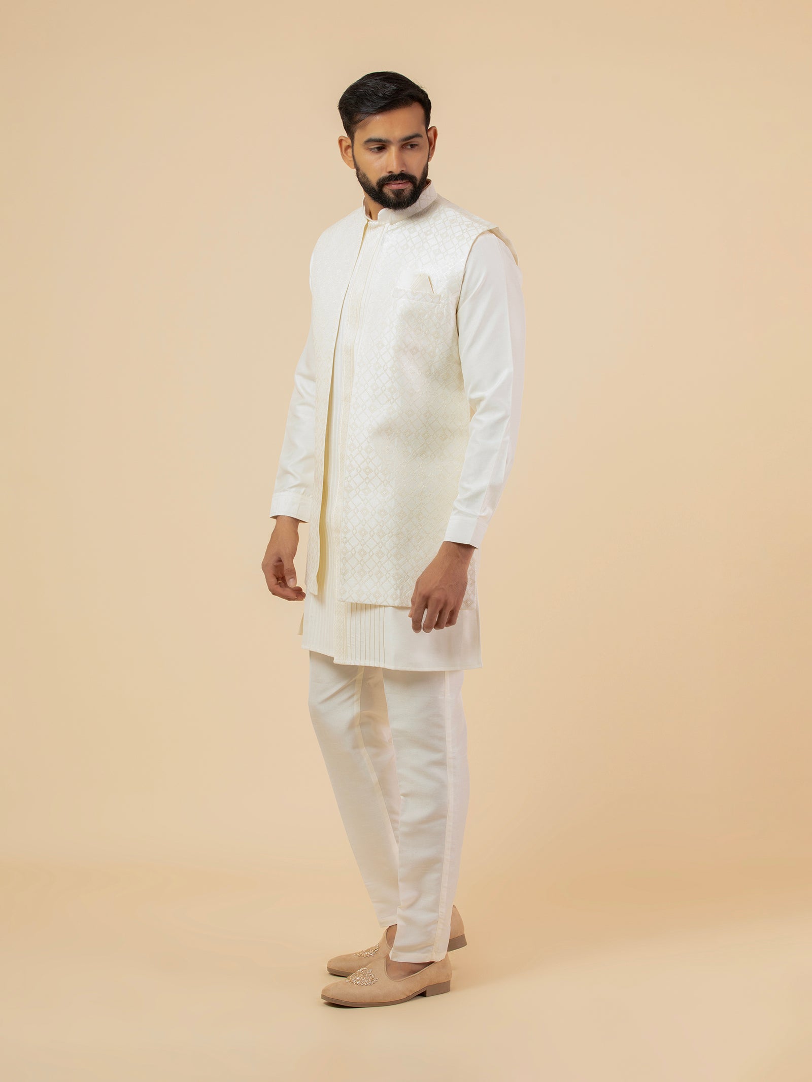 Alabaster Geometric Jacket Set