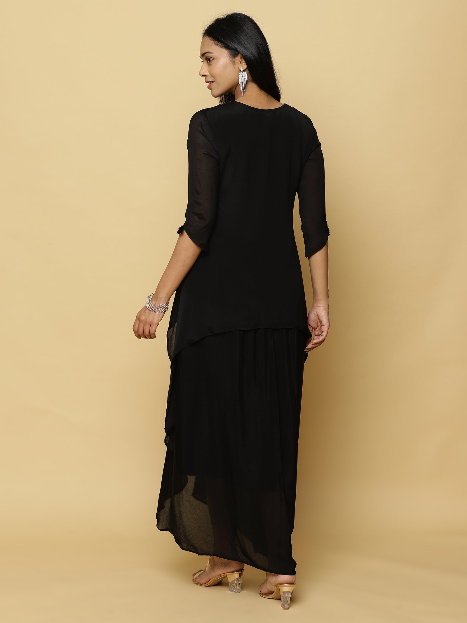 Black Layered Co-ord Set