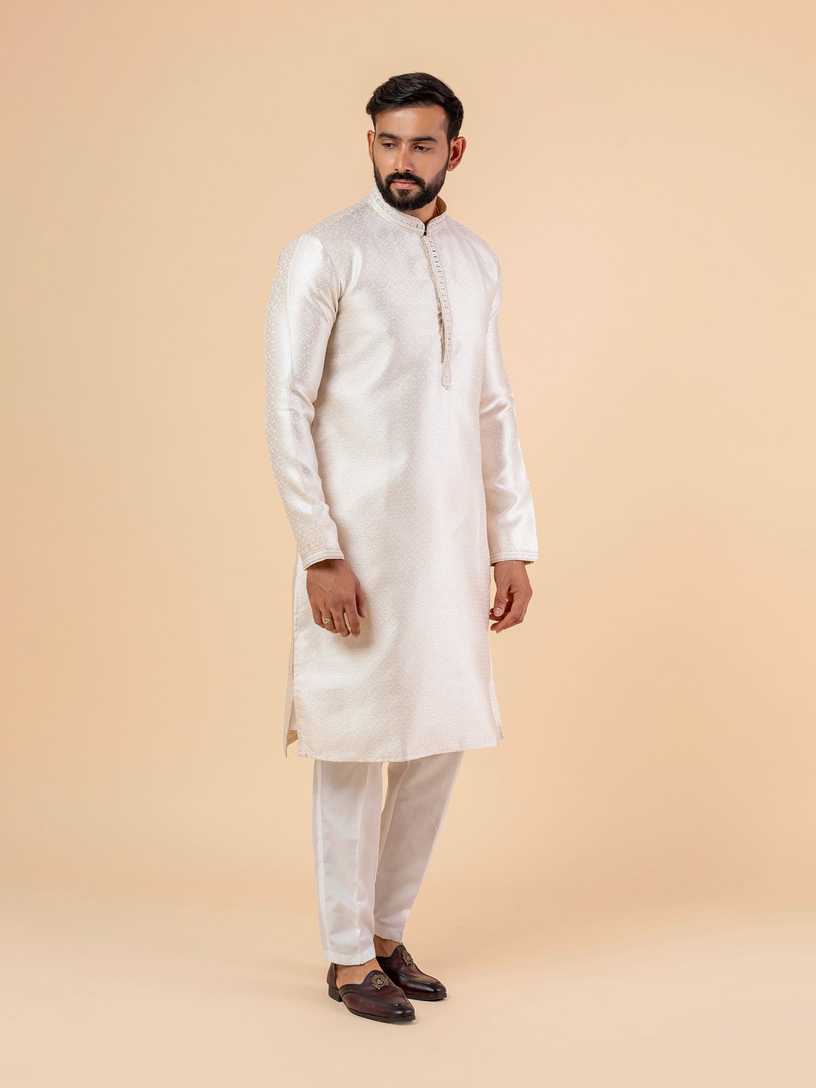 Ivory Tessera Kurta Set