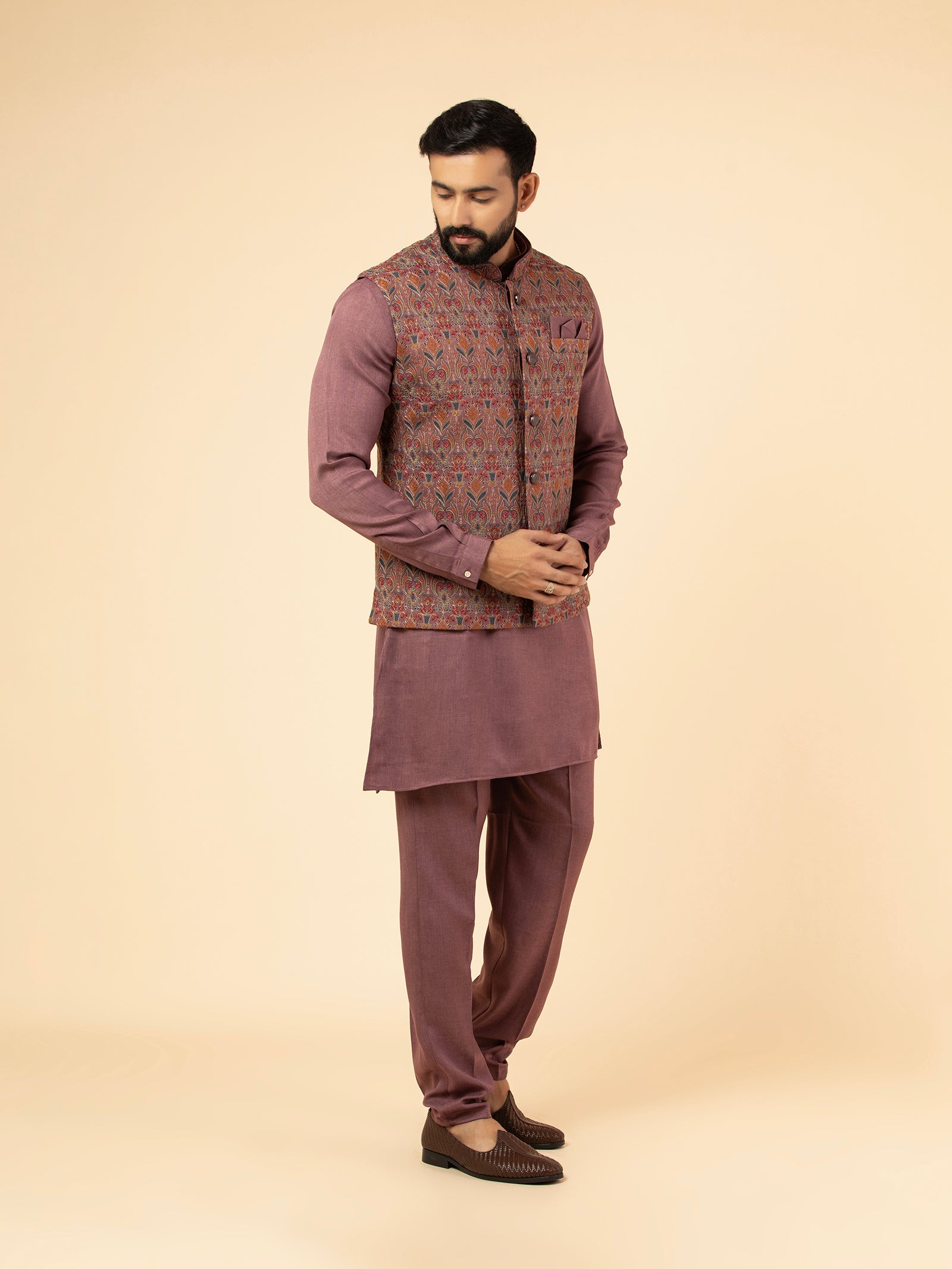 Dusty Rose Tapestry Jacket Set