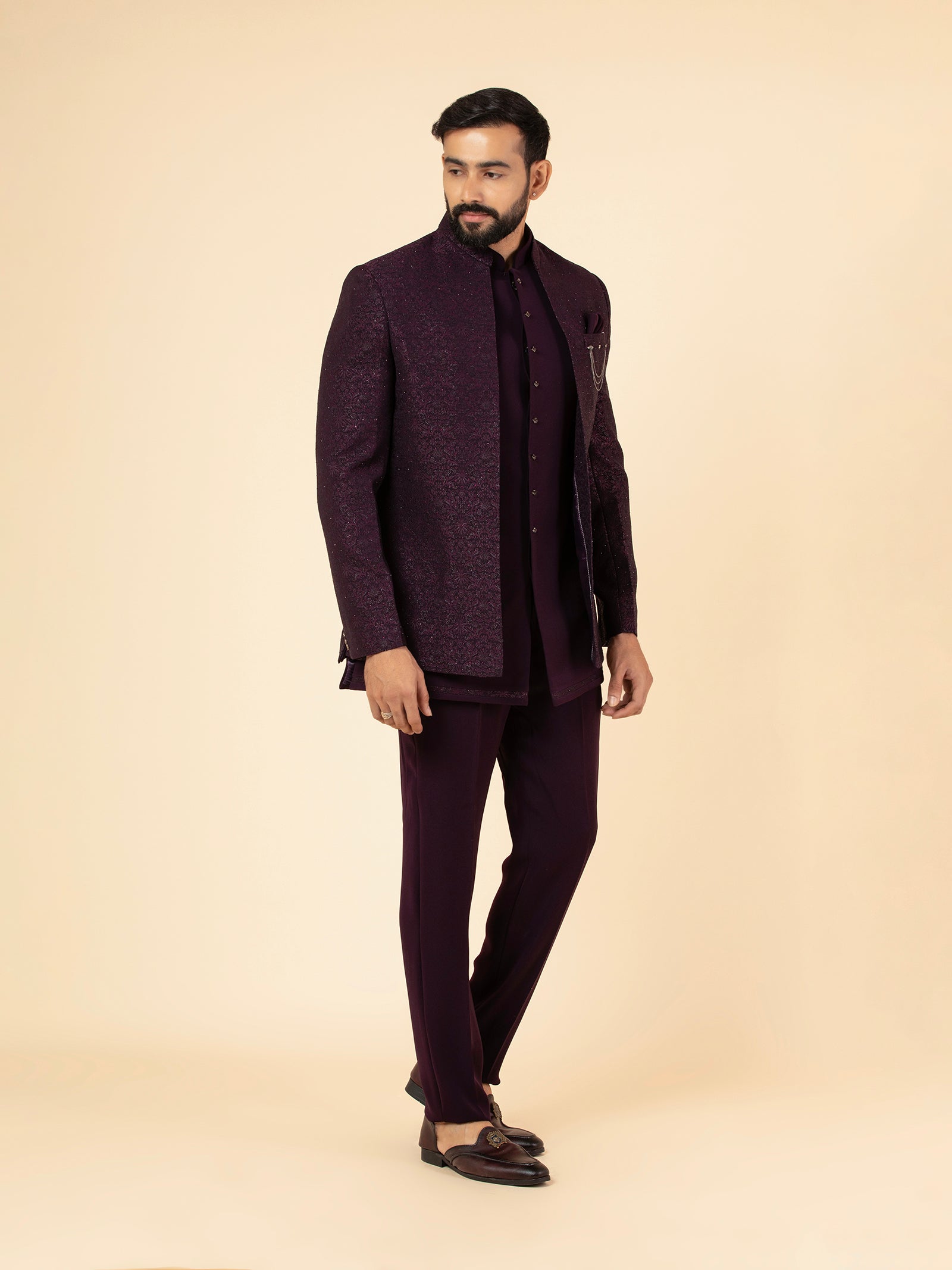 Mulberry Filigree Jodhpuri Set