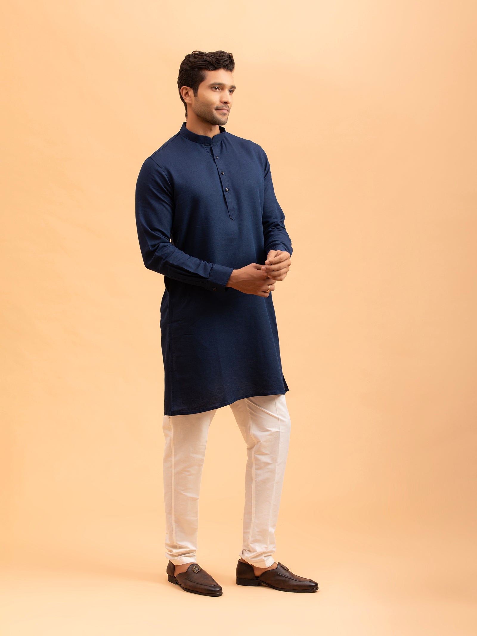 Midnight Navy Minimalist Kurta