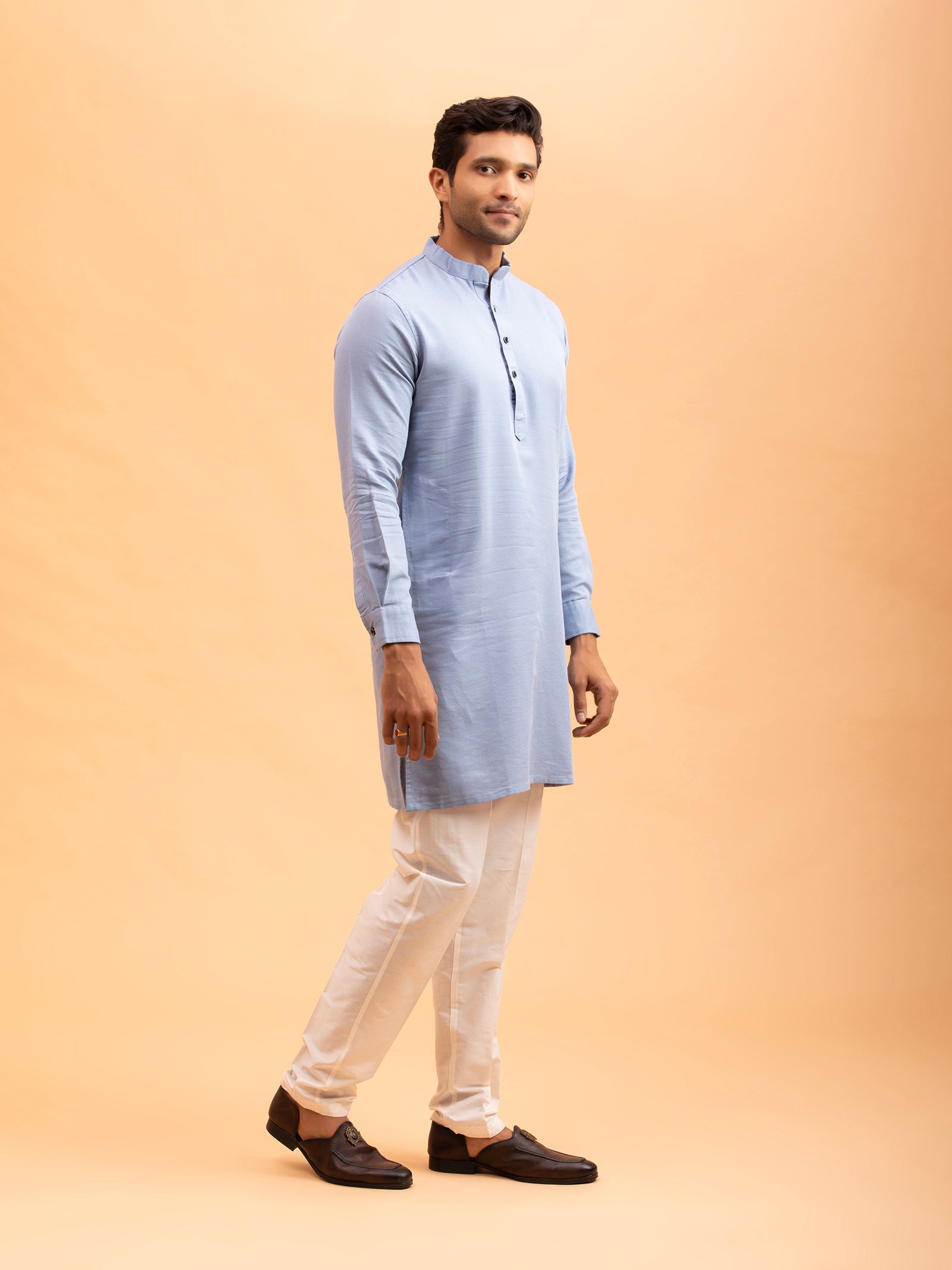 Sky Blue Minimalist Kurta