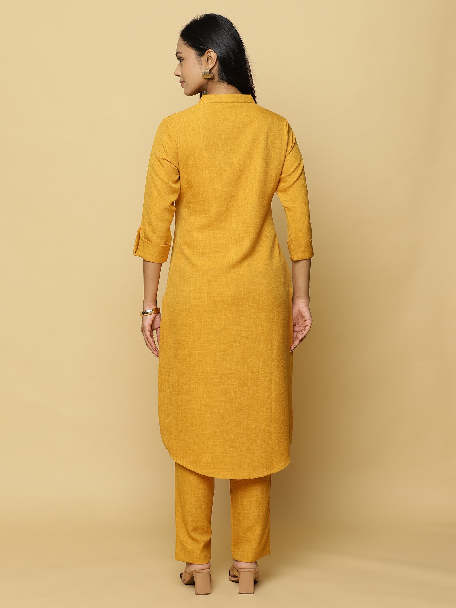 Mustard Mandarin Co-ord Set