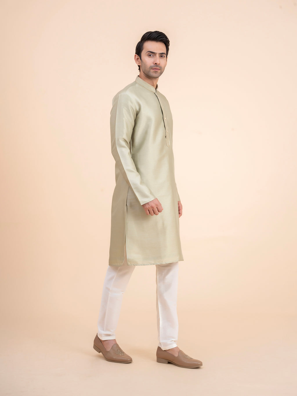 Sage Green Solid Kurta Set