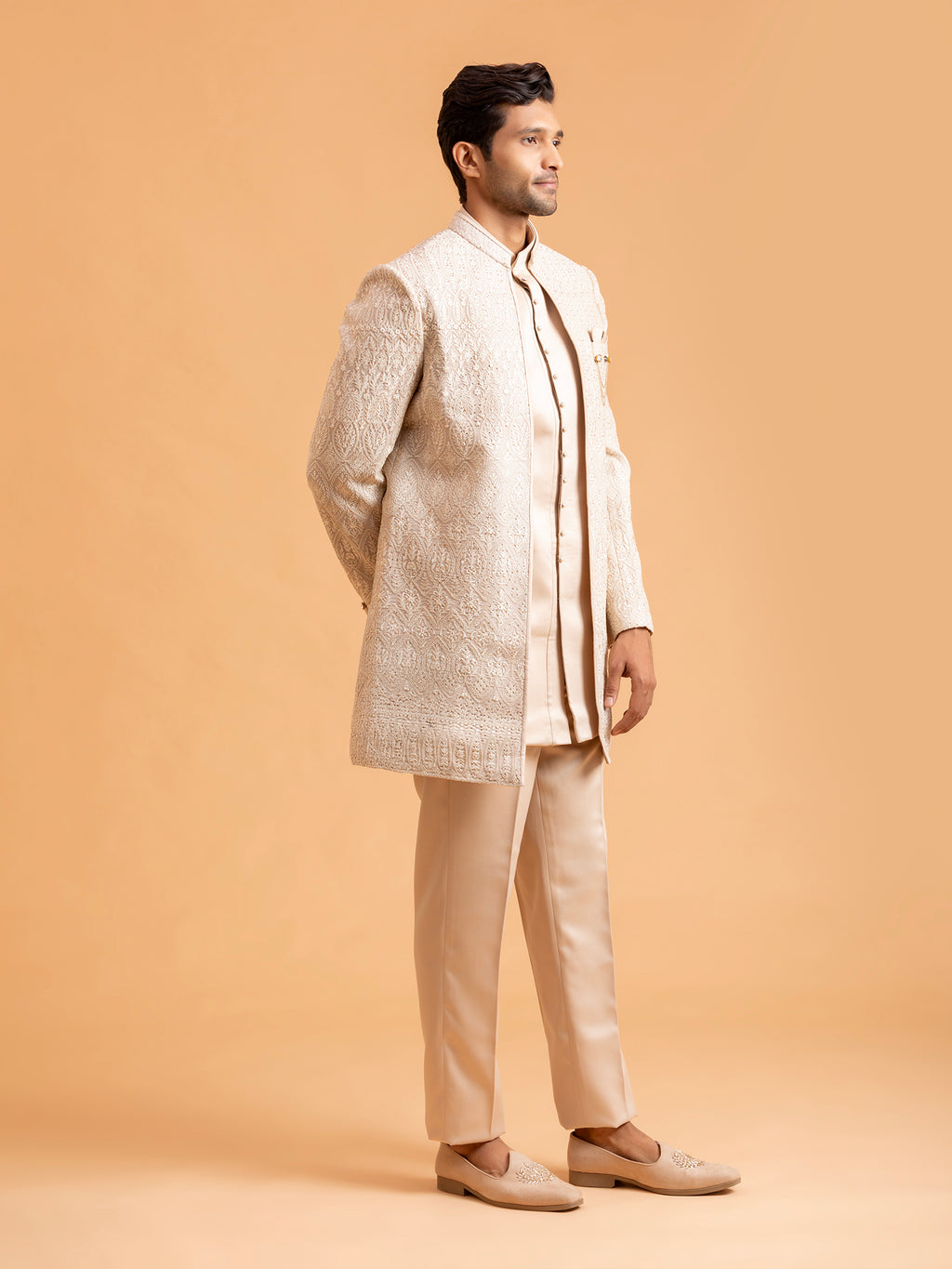 Ivory Serenity Embellished Indo-Western Set