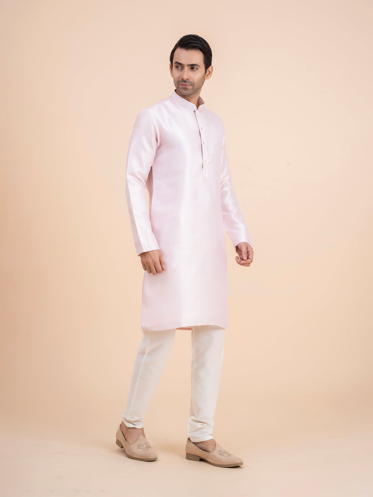 Soft Pink Solid Kurta Set