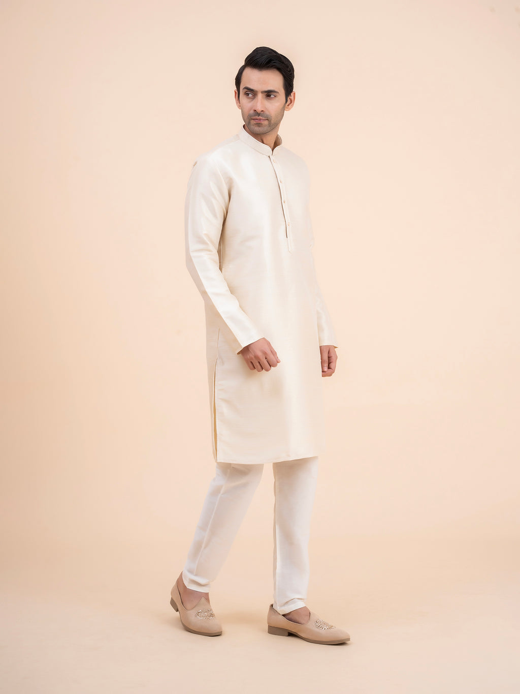 Ivory Solid Kurta Set