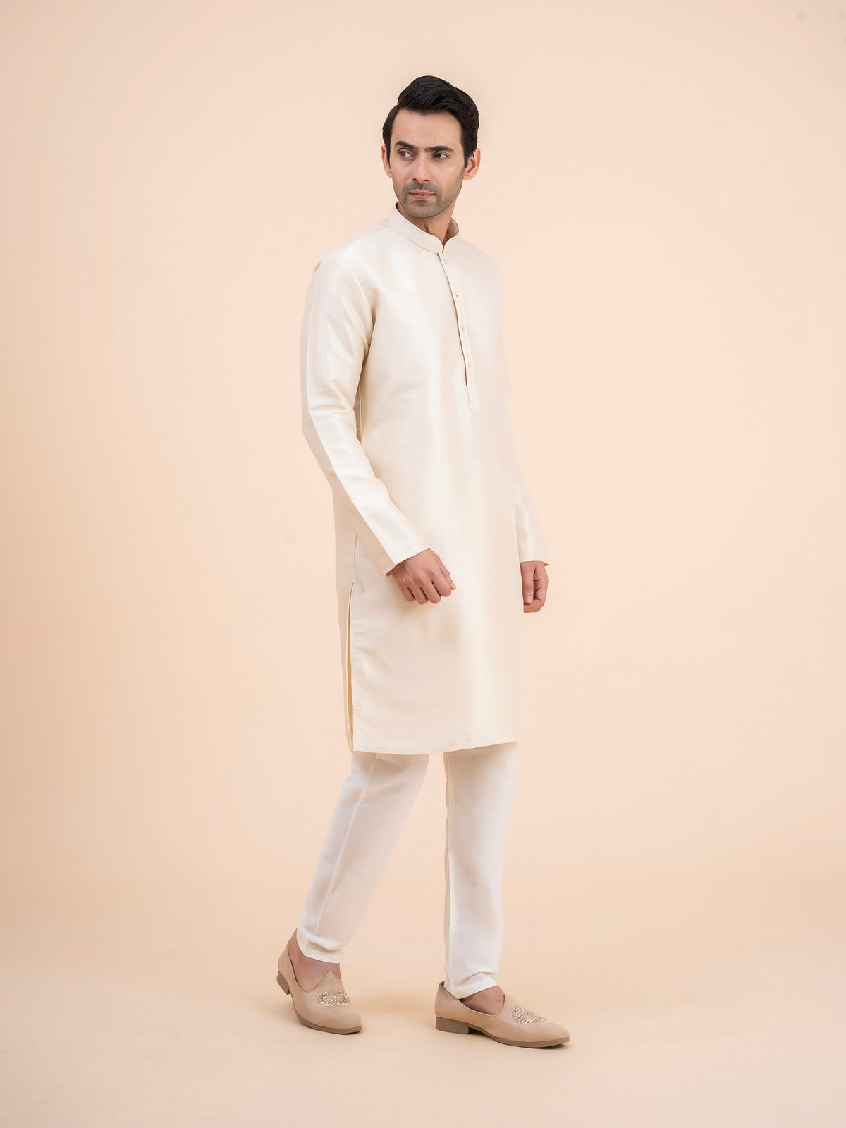 Ivory Solid Kurta Set