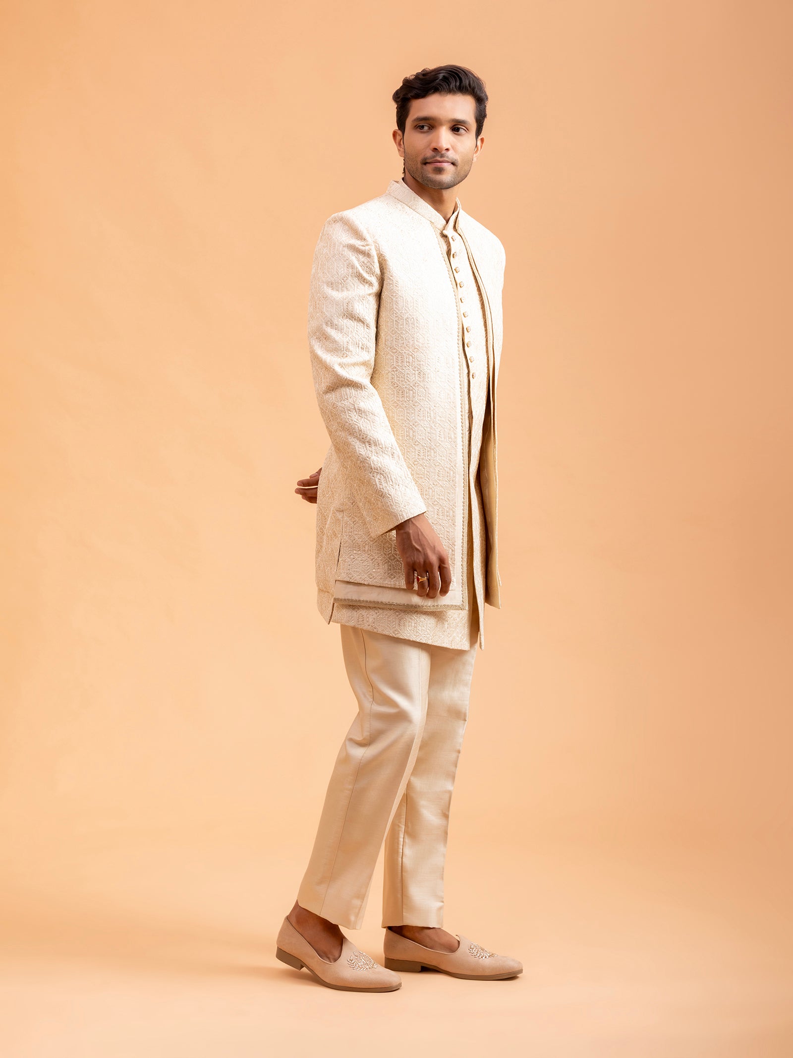 Golden Heirloom Embellished Indo-Western Set