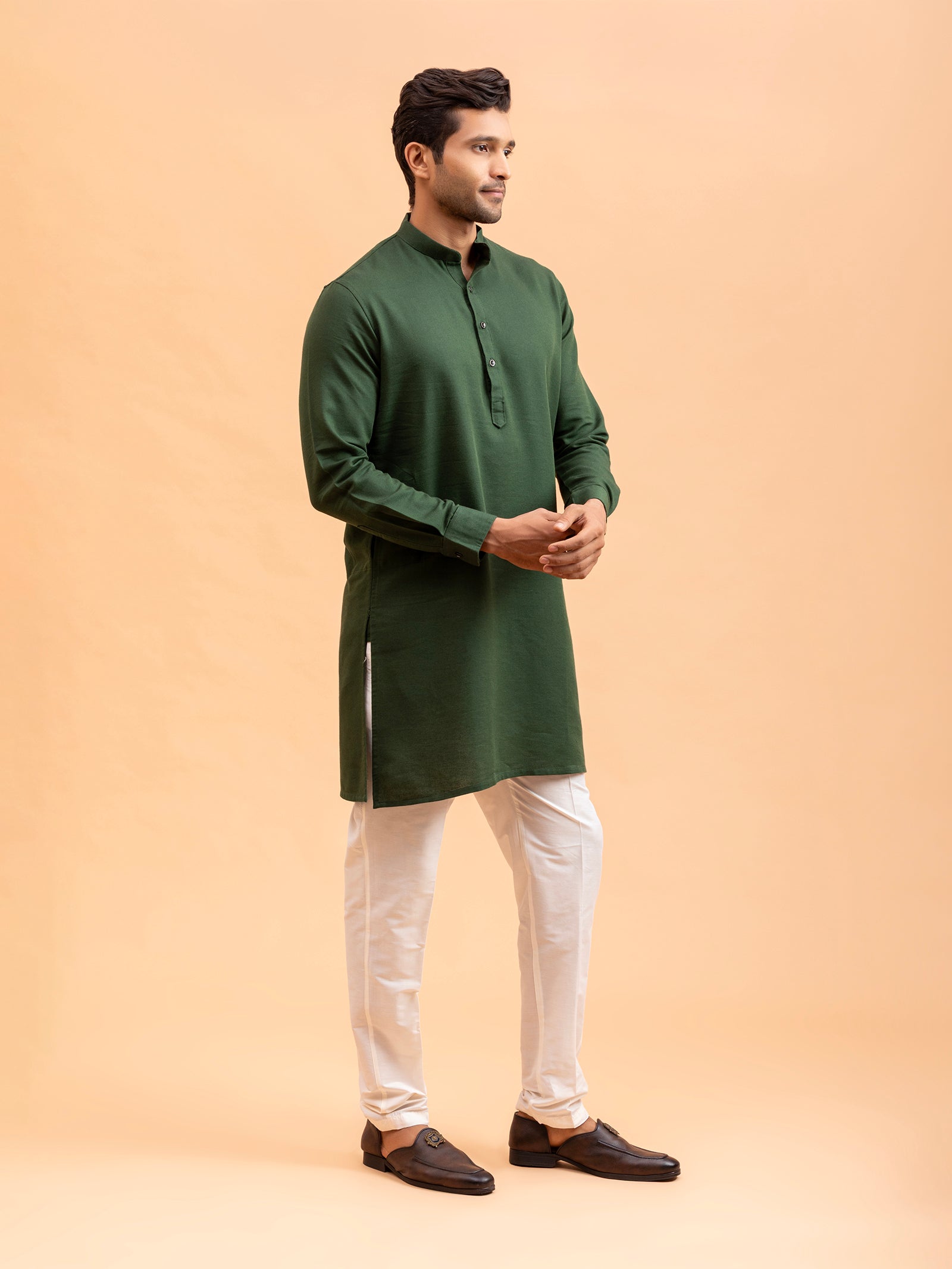 Forest Green Minimalist Kurta