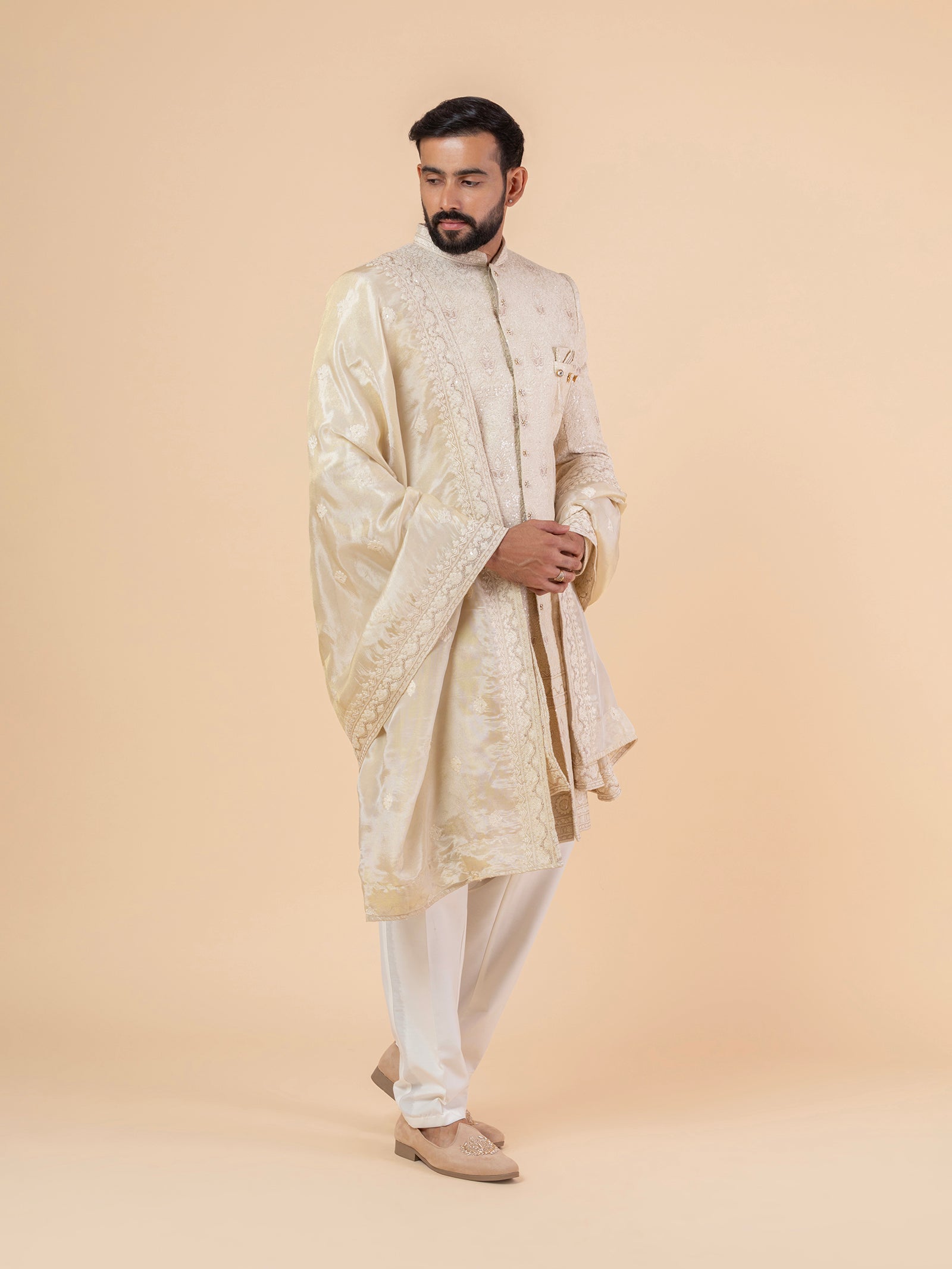 Imperial Ivory Sherwani Set
