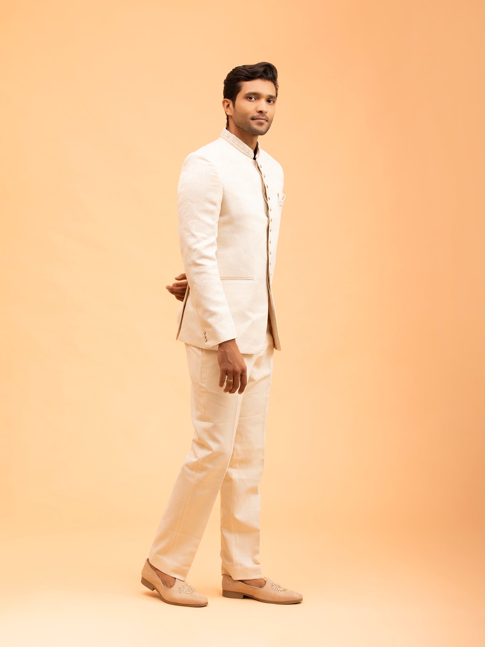 Ivory Heritage Embroidered Jodhpuri Set