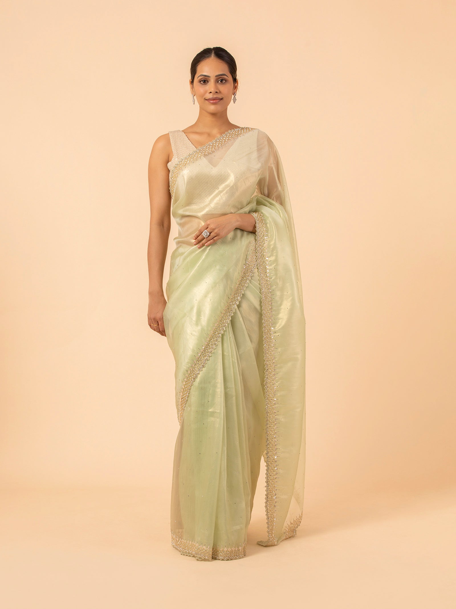 Mint Luminescence Saree