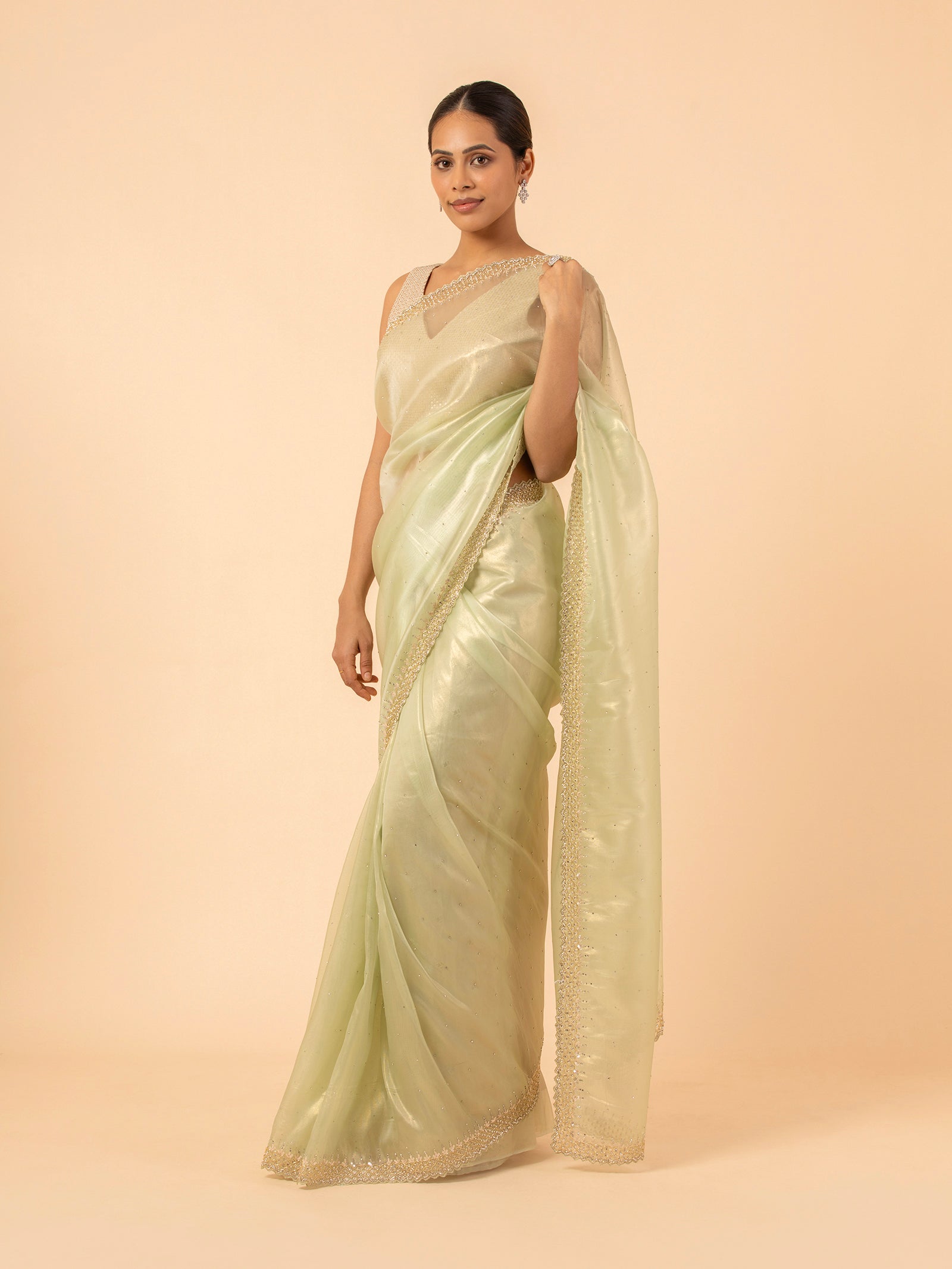 Mint Luminescence Saree