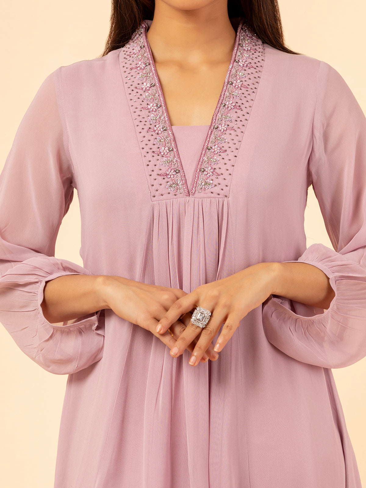Lilac Bloom High-Low Co-ord Set