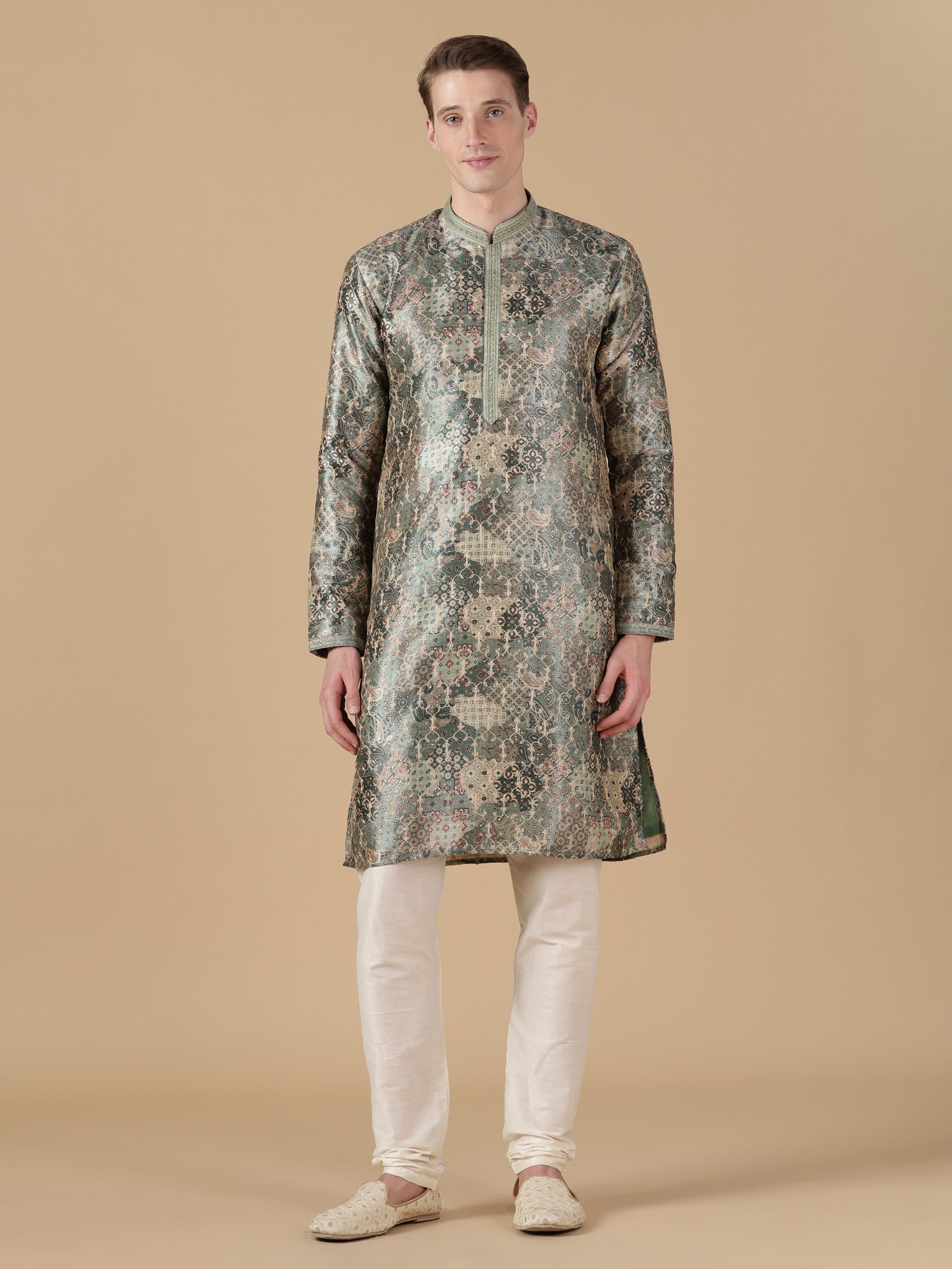 Deep Olive Renaissance Kurta Set