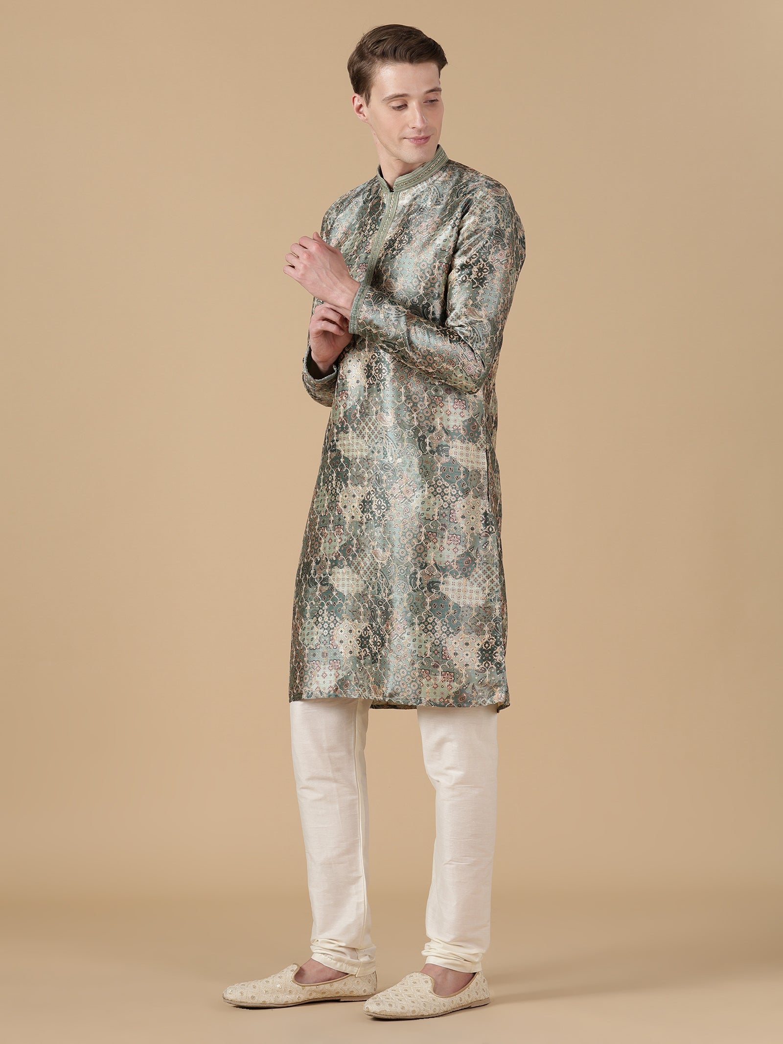 Deep Olive Renaissance Kurta Set