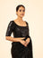 Jet Onyx Sequin Scoop Neck Blouse