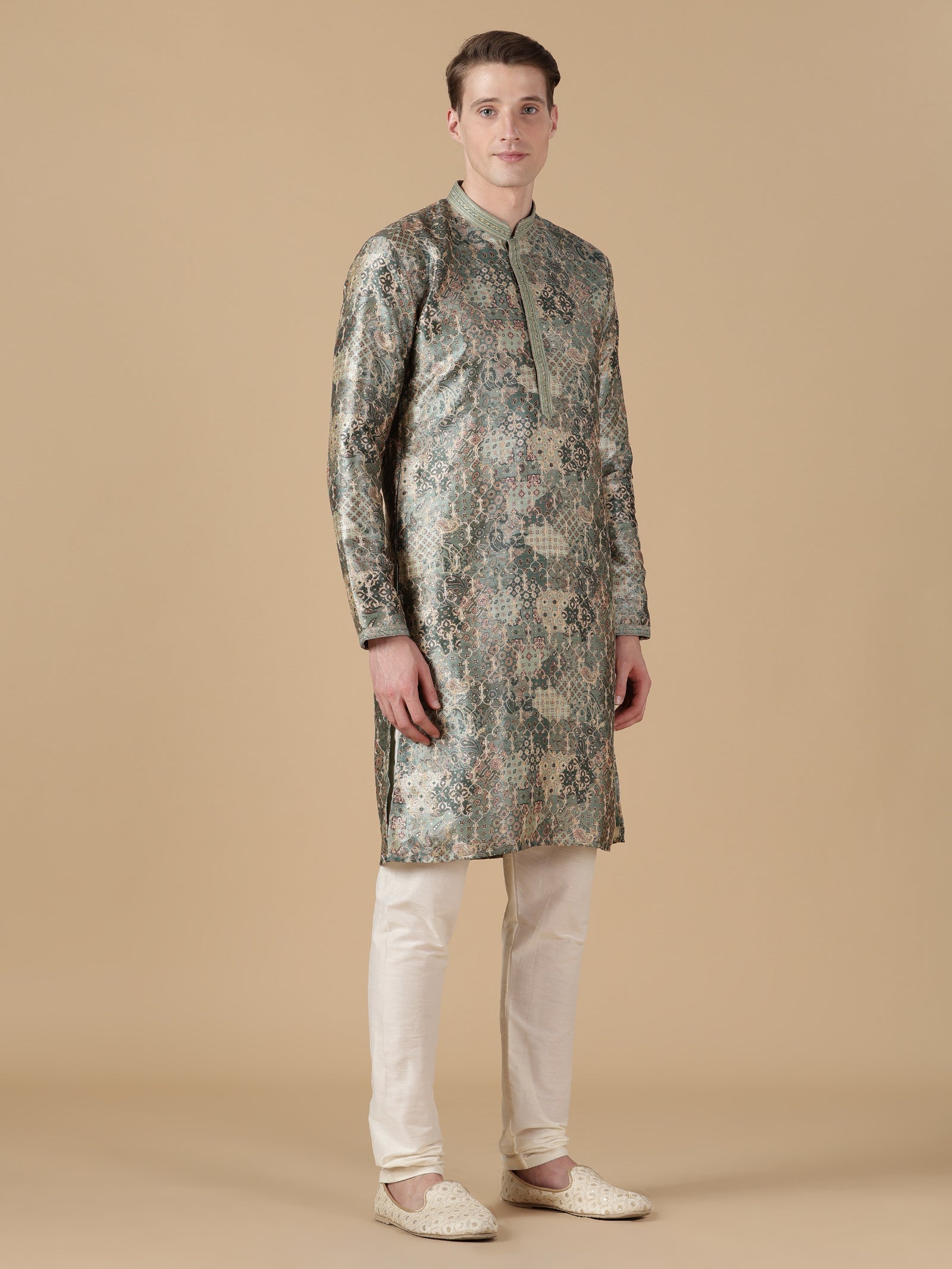 Deep Olive Renaissance Kurta Set