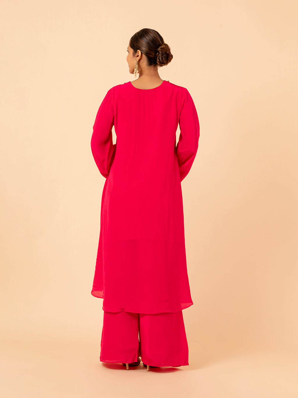 Fuschia Flora Crepe Co-ord Set