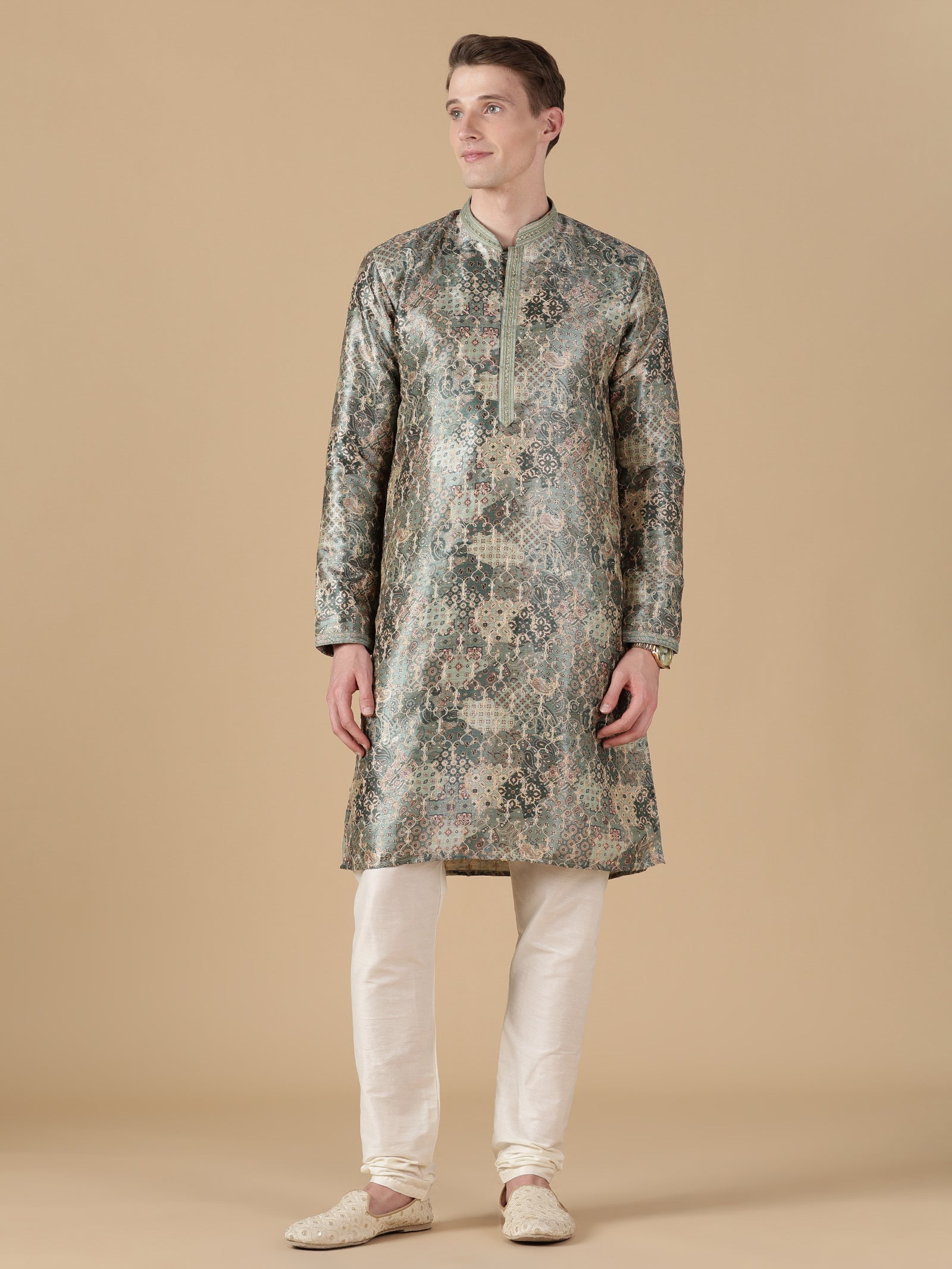 Deep Olive Renaissance Kurta Set