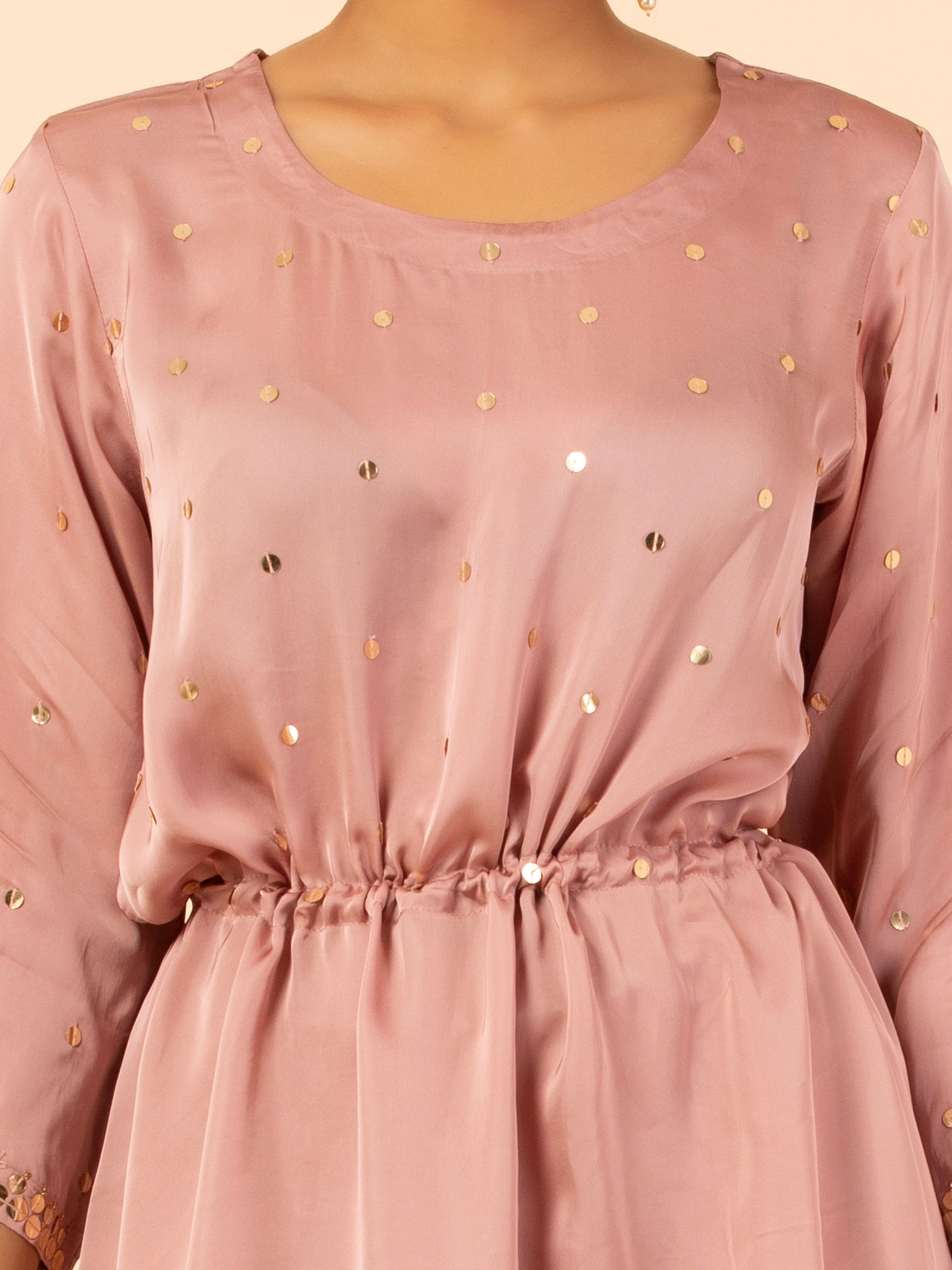 Mauve Gleam Dhoti Co-ord Set