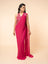 Magenta Pre-draped Saree with Embellished Corset-Style Blouse