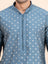 Slate Blue Floral Kurta Set