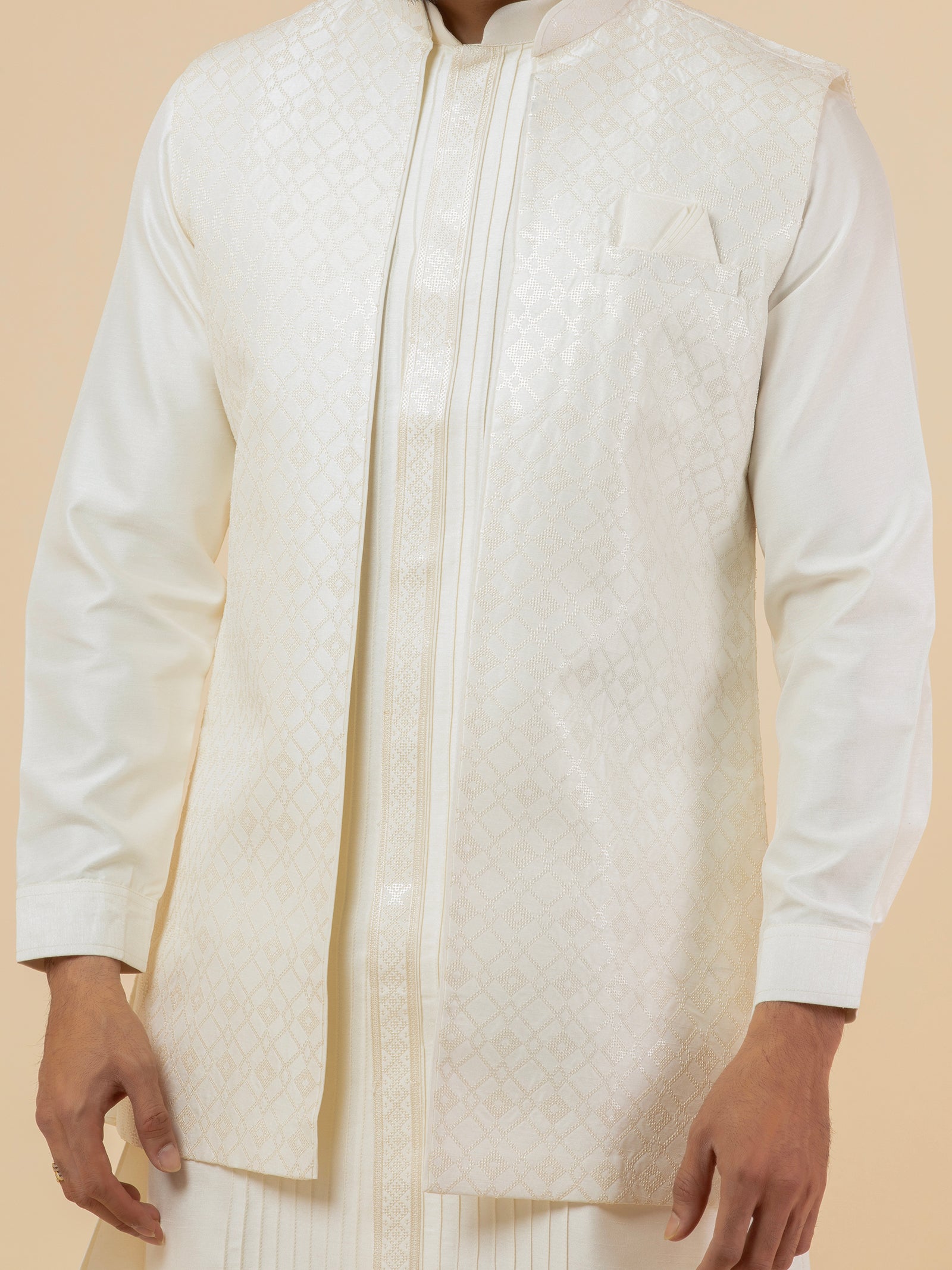 Alabaster Geometric Jacket Set