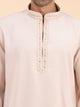 Soft Sand Embellished Neck Kurta Set