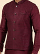 Royal Maroon Sequined Jacket Set